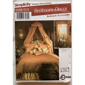 Simplicity Pattern 5315 Bedroom Decor Accessories Canopy Duvet Cover Uncut FF